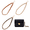 WADORN 3 Colors Braided Leather Purse Wristlet Strap, 8.5 Inch PU Leather Key Chain Holder Wallet Wristlet Lanyard Strap Clutch Pochette Cellhone Case Wrist Handle Coin Purse Pouches Keyring Holder