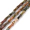 Natural Picasso Stone/Picasso Jasper Beads Strands, Bamboo Stick, 12x5mm, Hole: 0.5mm, about 34pcs/strand, 15.94''(40.5cm)