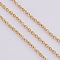 Ion Plating(IP) 304 Stainless Steel Cable Chains, with Spool, Soldered, Oval, Golden, 2mm, about 65.61 Feet(20m)/roll