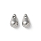304 Stainless Steel Pendants, Teardrop Charms, Stainless Steel Color, 12x6.5x6mm, Hole: 1.6mm