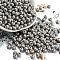 Imitation Jade Glass Seed Beads, Luster, Baking Paint, Round, Dark Gray, 5.5x3.5mm, Hole: 1.5mm
