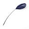 Fashion Goose Feather Costume Accessories, Midnight Blue, 130~190x12~38mm