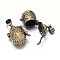 Rack Plating Brass Prayer Box Pendants, Wish Box, Nickel Free, Pot, Antique Bronze, 21x12x15mm, Hole: 5x3mm