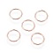 304 Stainless Steel Open Jump Rings, Rose Gold, 18 Gauge, 10x1mm, Inner Diameter: 8mm