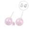 Hypoallergenic Bioceramics Zirconia Ceramic Stud Earrings, No Fading and Nickel Free, Round, Pink, 19x8mm
