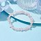 Natural Rose Quartz Chips Beaded Stretch Bracelets for Women, Inner Diameter: 2-1/4~2-1/2 inch(50~52mm)