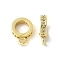 Brass Micro Pave Cubic Zirconia Tube Bails, Lead Free & Cadmium Free, Long-Lasting Plated, Rack Plating, Real 18K Gold Plated, 10.5x7.5x2mm, Hole: 1.2mm