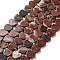 Natural Red Jasper Beads Strands, Heart, 9.5~10x10~10.5x3~4mm, Hole: 0.9mm, about 42pcs/strand, 15.83~15.94 inch(40.2~40.5cm)