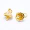 Brass Enamel Charms, Mushroom, Cadmium Free & Nickel Free & Lead Free, Real 18K Gold Plated, 12x10x8.5mm, Hole: 3mm