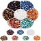 NBEADS 1 Box about 3318 Pcs Natural Chip Gemstone Beads, 7 Styles No Hole Crystals Polishing Crushed Beads Irregular Shaped Loose Energy Stone Beads Jewelry Making Craft Gift, 2~8mm