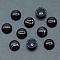 Natural Dyed & Heated Black Agate Cabochons, Half Round, 10x5mm