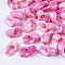 Synthetic Coral Beads, Dyed, Two Tone, Calla Lily, Hot Pink, 15x10x9mm, Hole: 1.5mm