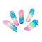 Electroplated Natural Quartz Crystal Home Display Decorations, Bullet, Colorful, 58~82x16~23mm