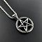 Stylish Stainless Steel Hexagram Pendant Punk Titanium Necklaces Jewelry for Men, Stainless Steel Color