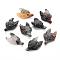 Natural Africa Bloodstone Pendants, Wolf Head, 37~42x25~30x10~13mm, Hole: 2mm