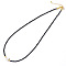 Imitation Pearl & Glass Beaded Necklaces for Women, Elegant Jewelry for Collarbone, Black