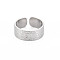 Non-Tarnish 304 Stainless Steel Flat with Word Love Open Cuff Ring for Women, Stainless Steel Color, US Size 9 1/4(19.1mm)