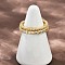 Brass Micro Pave Cubic Zirconia Plain Band Finger Rings for Women, Real 18K Gold Plated, 5mm, US Size 8 1/2(18.5mm)