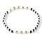 Bohemian Style Glass Seed Beaded Stretch Bracelets for Women Men, Rectangle, Black