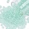 8/0 Glass Seed Beads, Transparent Inside Colours Luster, Round Hole, Round, Light Cyan, 8/0, 3~4x2~3mm, Hole: 0.8mm, about 15000pcs/bag