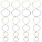 36Pcs 6 Styles Alloy Open Back Bezel Pendants, For DIY UV Resin, Epoxy Resin, Pressed Flower Jewelry, Ring, Platinum & Light Gold, 21.5~35x22.5~34.5x1.5mm, Hole: 2.5~3x1mm, 6pcs/style