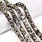 Natural Dalmatian Jasper Beads Strands, Cube, 6~7x6~6.5x6~6.5mm, Hole: 1mm, about 60~61pcs/strand, 15~15.366''(38.1~39cm)