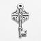 Tarnish Resistant 304 Stainless Steel Pendants, Key, Stainless Steel Color, 25x12x2mm, Hole: 1.5mm
