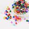 Mixed Crackle Glass Beads, Round, 4mm, Hole: 1.1~1.3mm