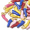Brass Charms, Enamelled Sequins, Raw(Unplated), Hot Horn of Plenty/Italian Horn Cornicello Charms, Cadmium Free & Nickel Free & Lead Free, Mixed Color, 15x4.5x2.5mm, Hole: 1mm