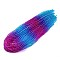 Baking Painted Transparent Glass Beads, Gradient Color, Segmented Multi-color Beads, Round, Medium Violet Red, 8mm, Hole: 1mm, about 106pcs/strand, 31.10''(79cm)