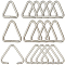 600Pcs 3 Style 304 Stainless Steel Triangle Linking Ring, Buckle Clasps, Quick Link Connector, Fit for Top Drilled Beads, Webbing, Strapping Bags, Stainless Steel Color, 7.5~11x8~13x1mm, Inner Diameter: 5~7.5x5.5~7mm, 200pcs/style