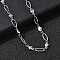 304 Stainless Steel Heart Link Chain Necklaces for Women, Non-Tarnish, Stainless Steel Color, 17.83 inch(45.3cm)
