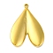Ion Plating(IP) 304 Stainless Steel Pendants, Heart Charm, Real 18K Gold Plated, 39x27x4mm, Hole: 1.6mm
