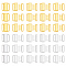 60Pcs 2 Colors Zinc Alloy Bikini Clips, Bra Clasp Replacement Part, Lingerie Front Closure, Platinum & Golden, 16.5~17x14.5x4mm, Hole: 12x2mm, 30pcs/color