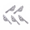 Tarnish Resistant 201 Stainless Steel Pendants, Laser Cut, Bird, Stainless Steel Color, 21x7x1mm, Hole: 1.4mm