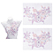 FINGERINSPIRE 2 PCS Flower Lace Patches 13.4x10.6inch 3D Embroidered Patches Flower Plum Color Applique Patches Nail Bead Tulle Applique Flower Patch for Sewing Polyester Appliques for DIY Crafts