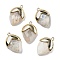 Natural Moonstone Pendants, with Golden Brass Finding, Straberry Shape Charms, Faceted, 25x17.5x7mm, Hole: 1.6mm