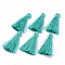 Polyester Tassel Pendant Decorations, Aquamarine, 30~35mm