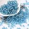 6/0 Glass Seed Beads, Silver Lined Round Hole, Round, Deep Sky Blue, 4x3mm, Hole: 1.2mm, about 6925pcs/pound