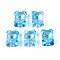 Baking Paint Transparent Glass Beads, Bear with Heart, Sky Blue, 20~20.5x14.5~15x13.5~14mm, Hole: 1.5~1.6mm
