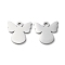 Non-Tarnish 304 Stainless Steel Charms, Manual Polishing, Angel, Stainless Steel Color, 12x12.5x1mm, Hole: 1.6mm