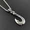 Retro Stainless Steel Fish Hook Pendant Ocean Punk Necklace Jewelry, Stainless Steel Color
