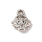 Tibetan Style Alloy Charms, Cadmium Free & Lead Free, Flower, Antique Silver, 13x10x3.5mm, Hole: 1.8mm