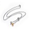 304 Stainless Steel Pendant Necklaces, with Box Chain and Lobster Claw Clasps, Round, Golden, 20.07 inch(51cm)