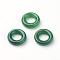Natural Jade Charms, Dyed, Ring, 12x3mm, Hole: 6mm