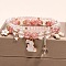 2Pcs 2 Styles Plastic & Glass Beaded Stretch Bracelets, Alloy Enamel Charms Bracelets for Women, Rabbit , Golden, Light Coral, Light Coral, Inner Diameter: 2-3/8 inch(6cm)