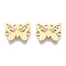 201 Stainless Steel Links connectors, Laser Cut, Butterfly, Golden, 9x12x1mm, Hole: 1.4mm