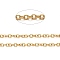 304 Stainless Steel Cable Chains, Soldered, with Spool, Oval, Ion Plating(IP), Real 18K Gold Plated, 2x0.5mm, about 328.08 Feet(100m)/Roll