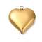 Ion Plating(IP) 304 Stainless Steel Pendants, Heart Charm, Real 18K Gold Plated, 32x29x9.5mm, Hole: 2.5mm