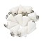 Natural White Jade Pendants, with 201 Stainless Steel Finding, Cone, 25x15mm, Hole: 4x7mm